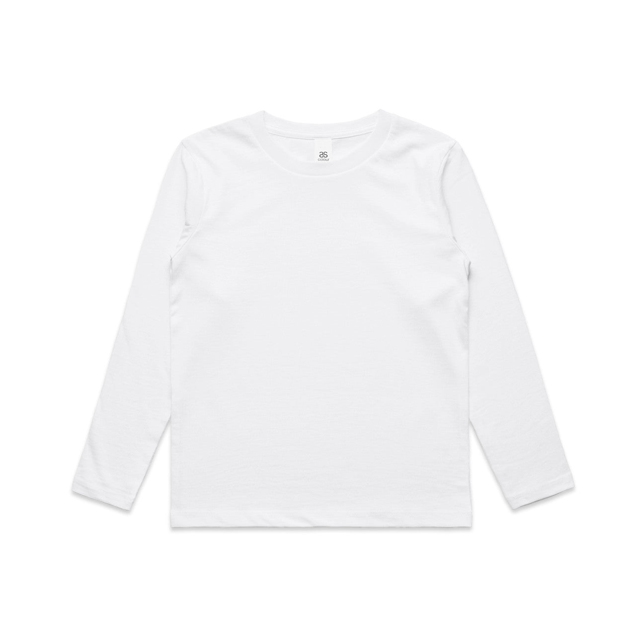 AS Colour Custom Kids Staple L/S Tee - 3007 (White)