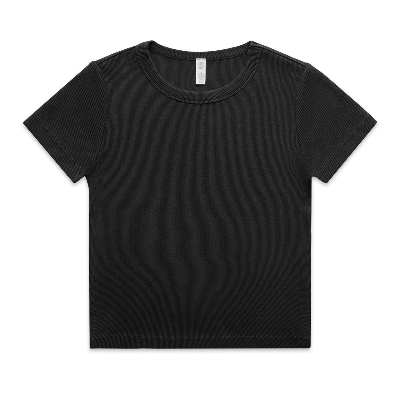 AS Colour Custom Wo's Faded Organic Rib Tee - 4036 (Faded Black)