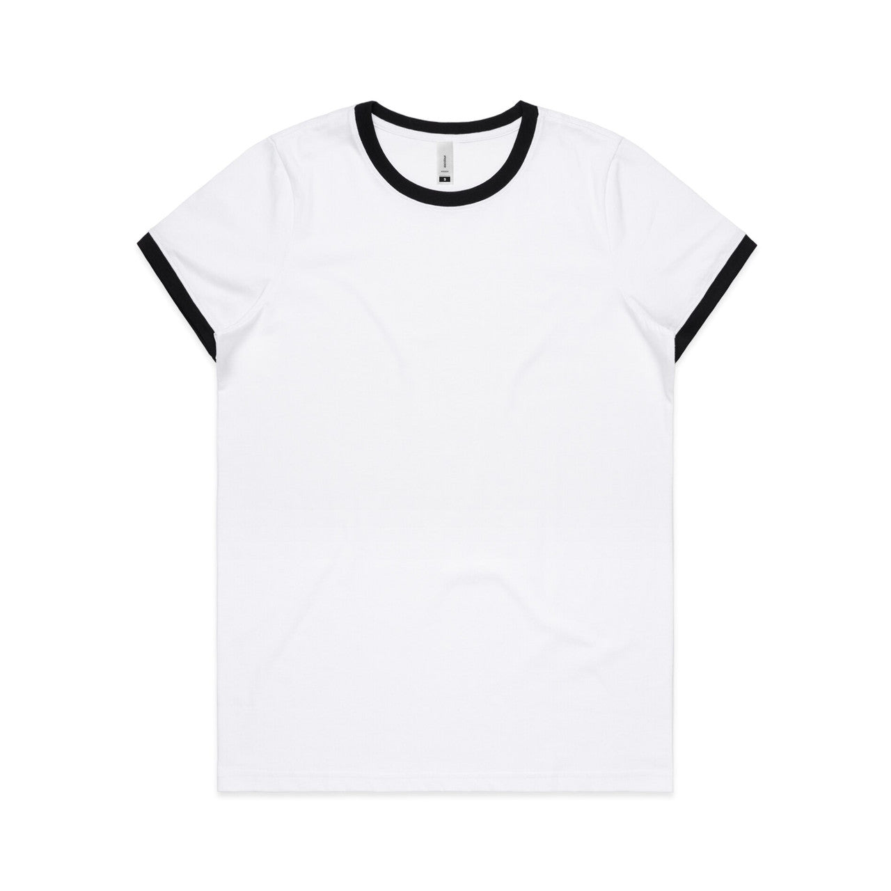AS Colour Custom Wo's Maple Ringer Tee - 4053 (White/Black)