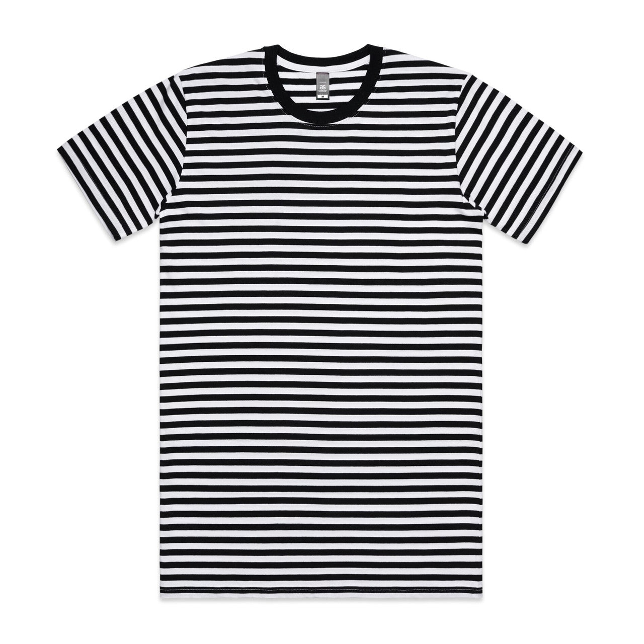 AS Colour Custom Staple Stripe Tee - 5028 (Black/White)