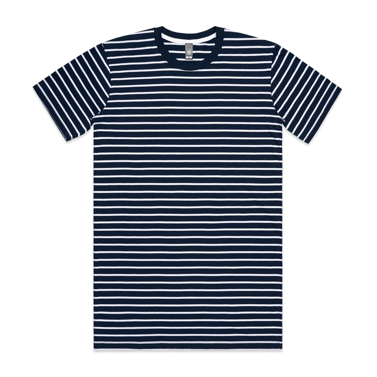 AS Colour Custom Staple Stripe Tee - 5028 (Navy/White)