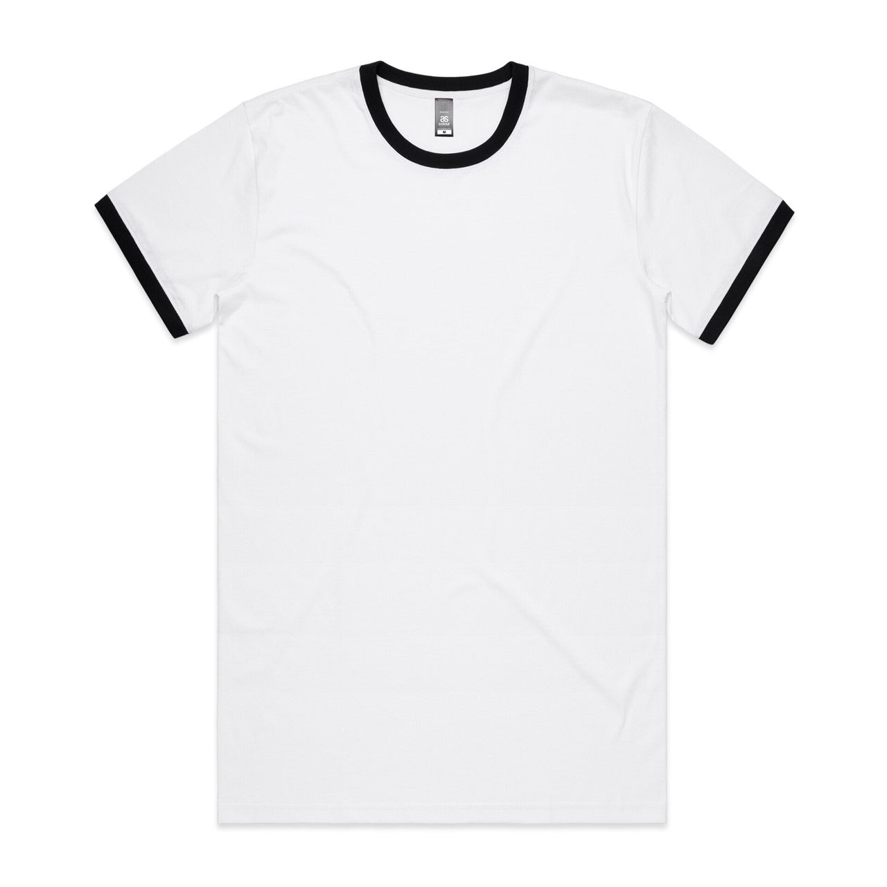 AS Colour Custom Staple Ringer Tee - 5053 (White/Black)