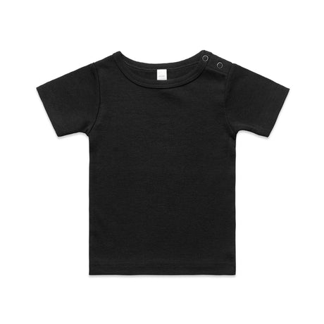 AS Colour Custom Organic Infant Wee Tee - 3001 (Black)