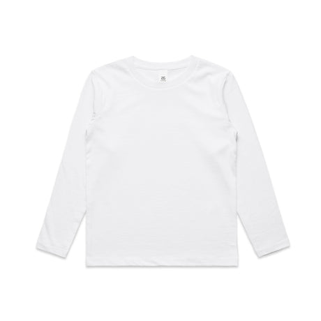 AS Colour Custom Kids Staple L/S Tee - 3007 (White)