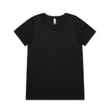 AS Colour Custom Wo's Shallow Scoop Tee - 4011 (Black)