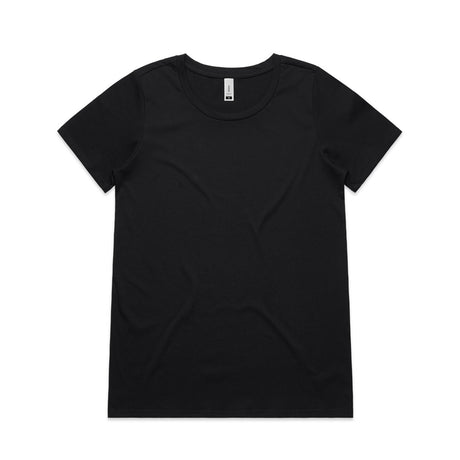 AS Colour Custom Wo's Shallow Scoop Tee - 4011 (Black)