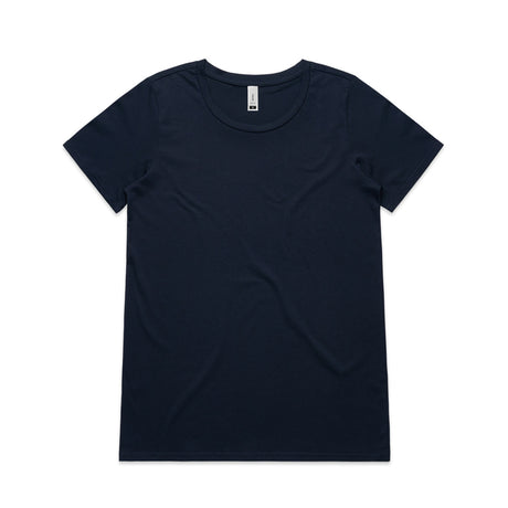 AS Colour Custom Wo's Shallow Scoop Tee - 4011 (Navy)