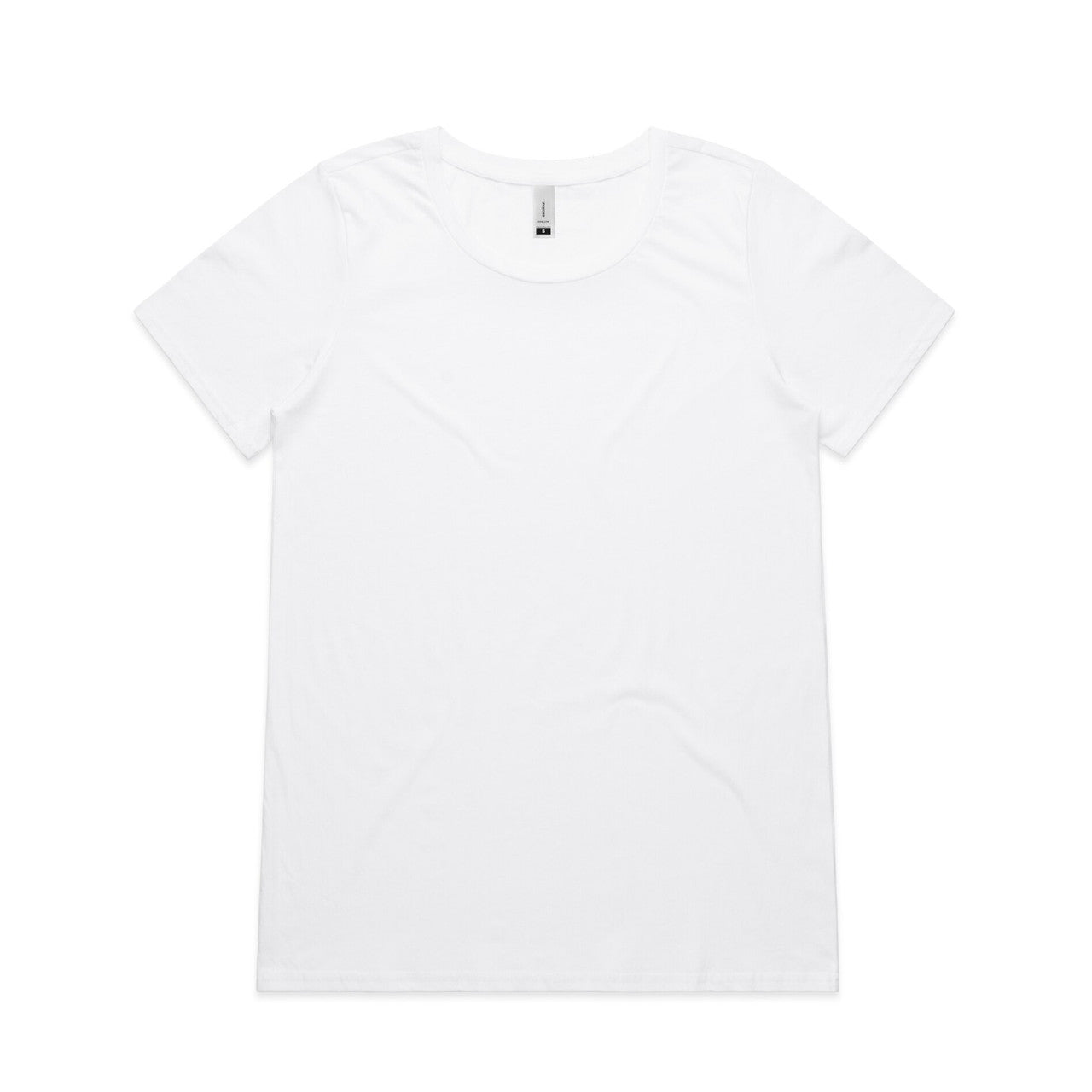 AS Colour Custom Wo's Shallow Scoop Tee - 4011 (White)