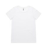 AS Colour Custom Wo's Shallow Scoop Tee - 4011 (White)