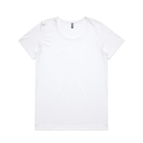 AS Colour Custom Wo's Maple Scoop Tee - 4019 (White)