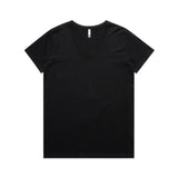AS Colour Custom Wo's Maple V Neck Tee - 4023 (Black)