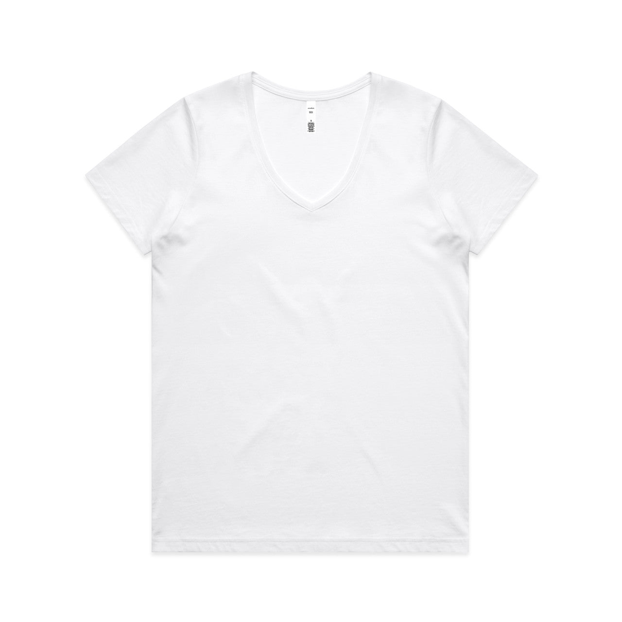 AS Colour Custom Wo's Maple V Neck Tee - 4023 (White)