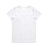 AS Colour Custom Wo's Maple V Neck Tee - 4023 (White)