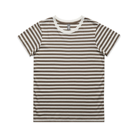 AS Colour Custom Wo's Maple Stripe Tee - 4037 (Natural/Walnut)