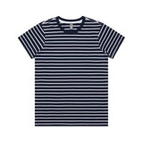 AS Colour Custom Wo's Maple Stripe Tee - 4037 (Navy/White)
