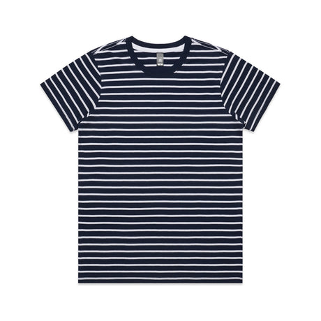 AS Colour Custom Wo's Maple Stripe Tee - 4037 (Navy/White)