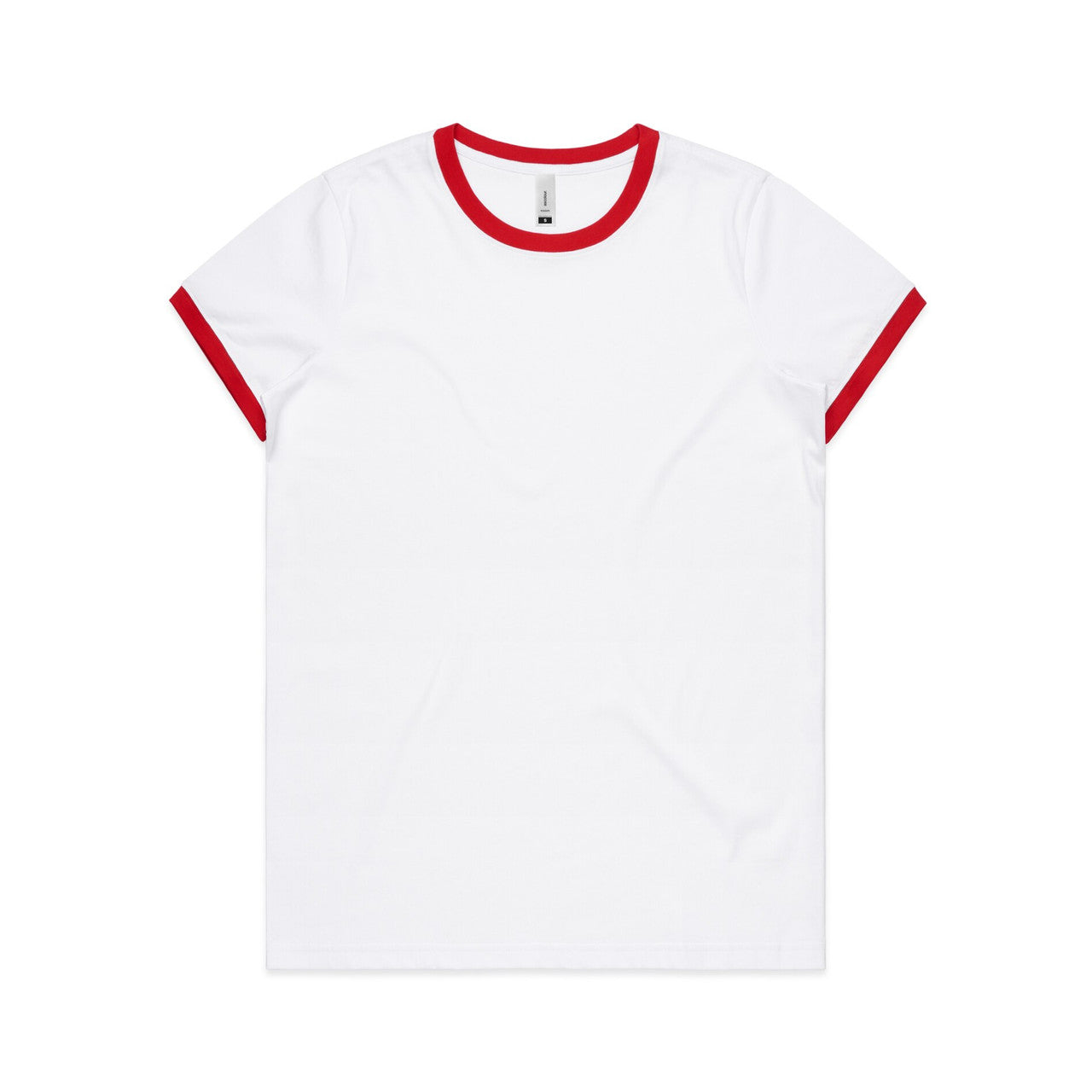 AS Colour Custom Wo's Maple Ringer Tee - 4053 (White/Red)