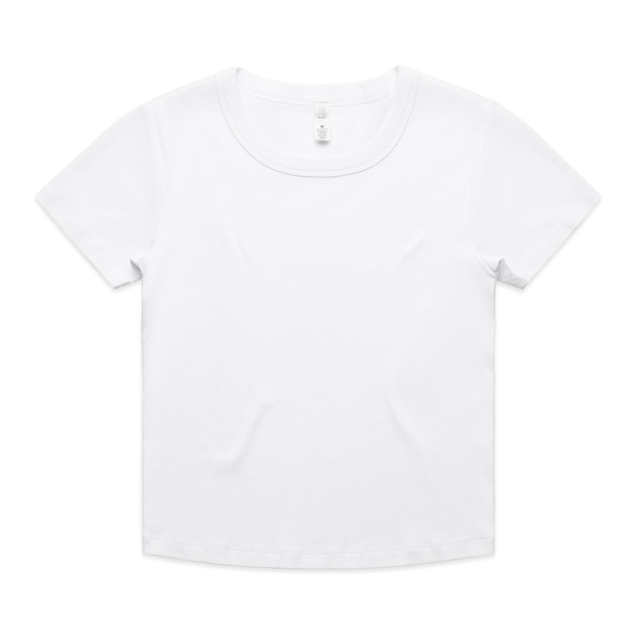 AS Colour Custom Wo's Organic Rib Baby Tee - 4074 (White)