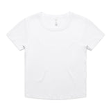 AS Colour Custom Wo's Organic Rib Baby Tee - 4074 (White)