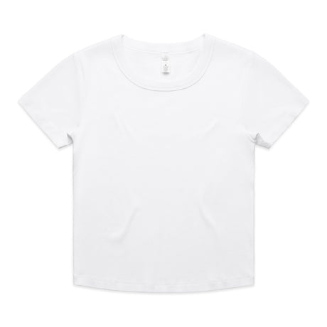 AS Colour Custom Wo's Organic Rib Baby Tee - 4074 (White)