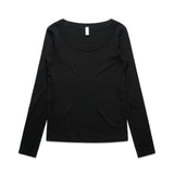 AS Colour Custom Wo's Organic Rib L/S Tee - 4075 (Black)