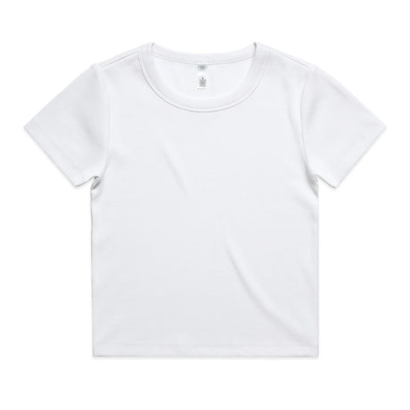 AS Colour Custom Wo's Organic Rib Tee - 4092G (White)