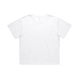 AS Colour Custom Wo's Martina Crop Tee - 4093 (White)