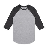 AS Colour Custom Raglan Tee - 5012 (Grey/Asphalt Marle)