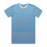 AS Colour Custom Staple Stripe Tee - 5028 (Natural/Mid Blue)