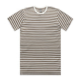 AS Colour Custom Staple Stripe Tee - 5028 (Natural/Walnut)