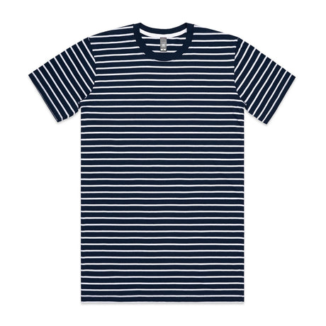 AS Colour Custom Staple Stripe Tee - 5028 (Navy/White)
