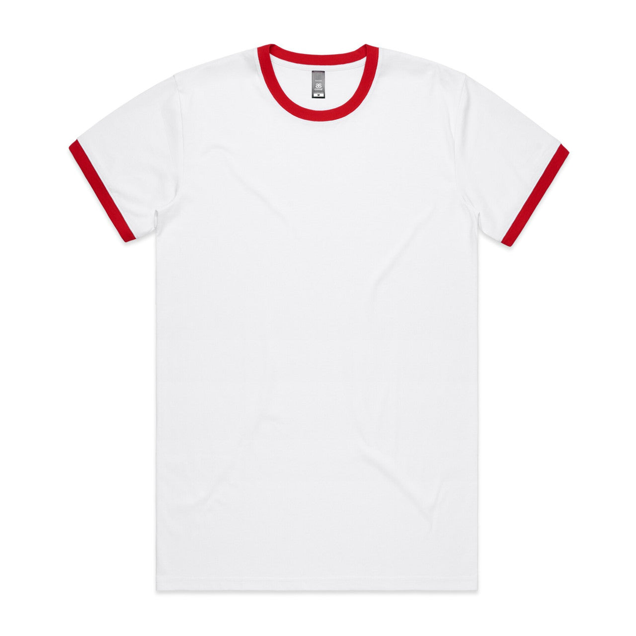 AS Colour Custom Staple Ringer Tee - 5053 (White/Red)