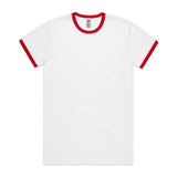 AS Colour Custom Staple Ringer Tee - 5053 (White/Red)