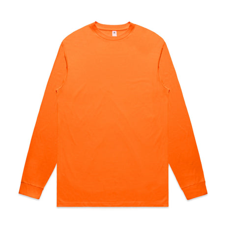 AS Colour Custom Block Safety L/S Tee - 5054F (Safety Orange)