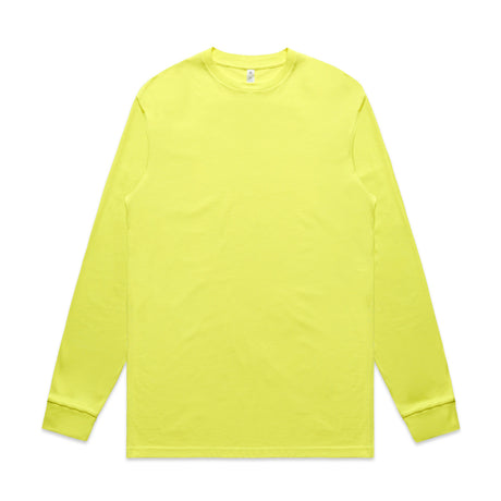 AS Colour Custom Block Safety L/S Tee - 5054F (Safety Yellow)
